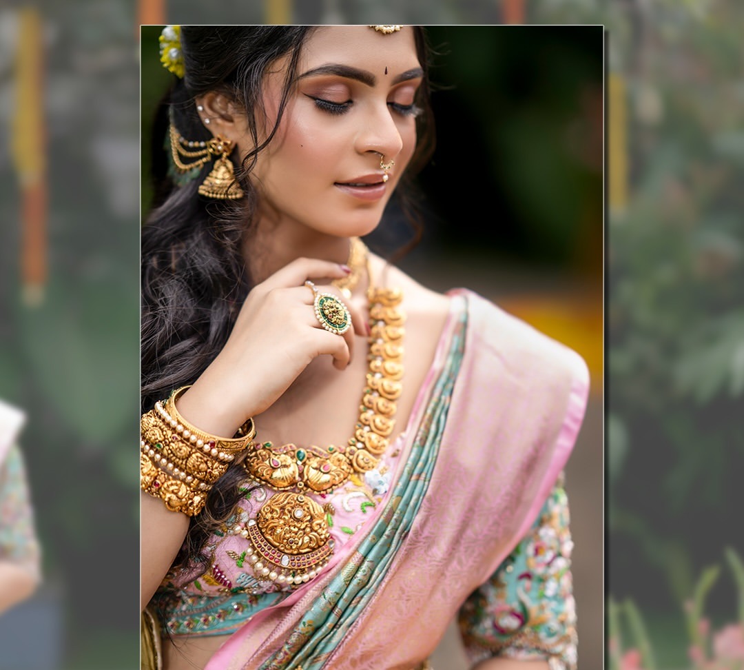 Traditional bridal styling in soft natural light