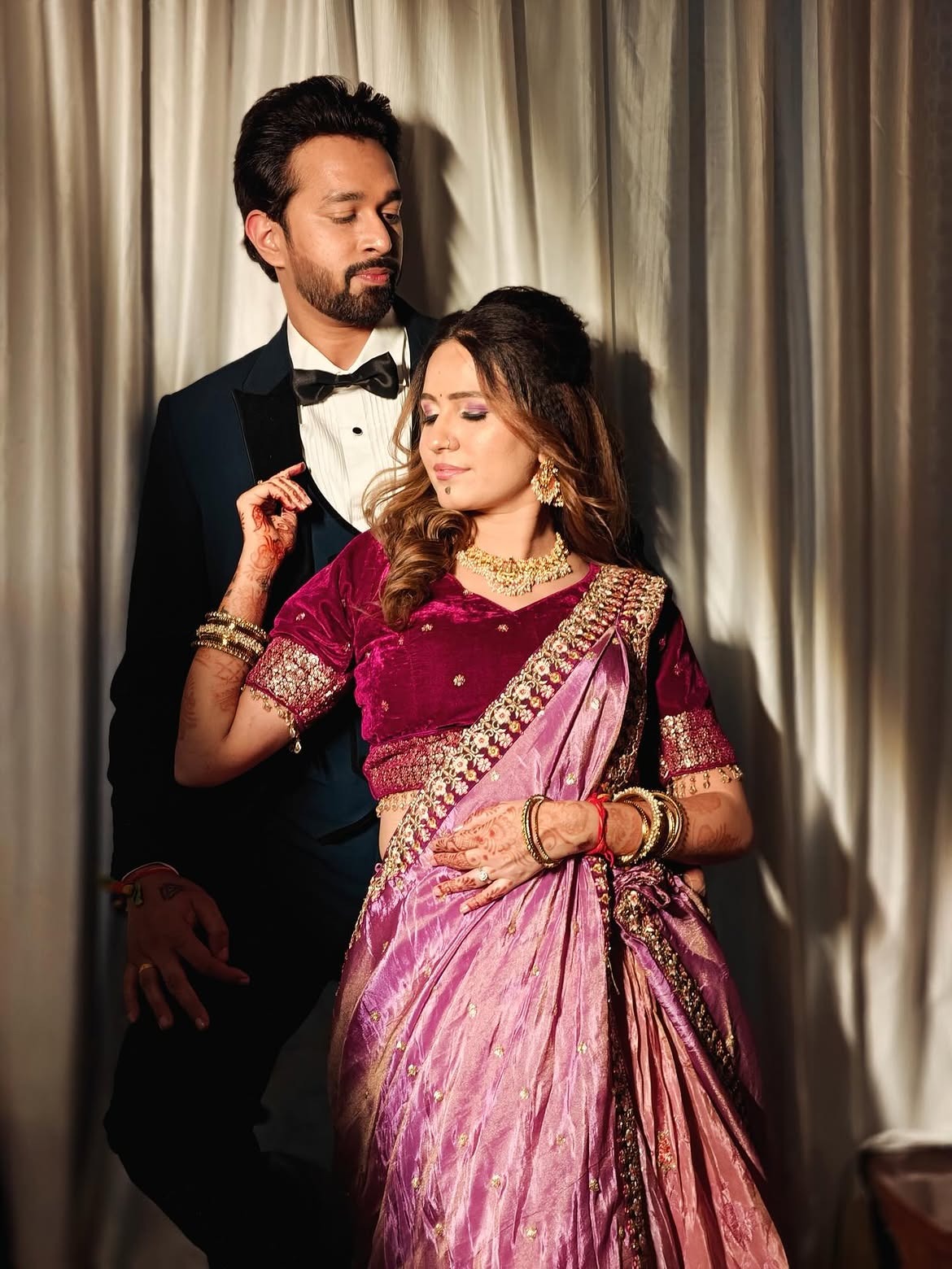 Wedding couple in traditional attire